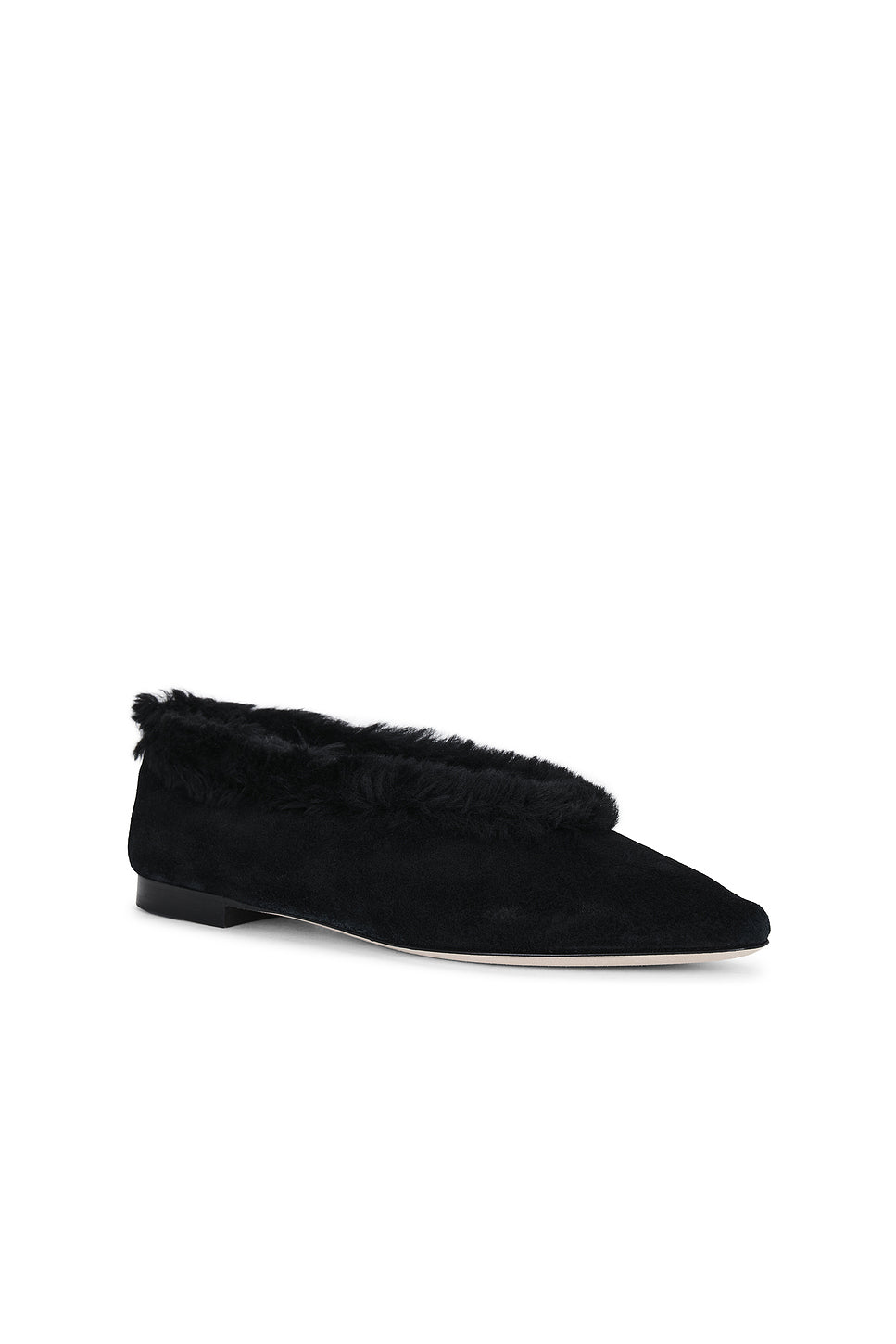 Suede Shearling Margot Flat