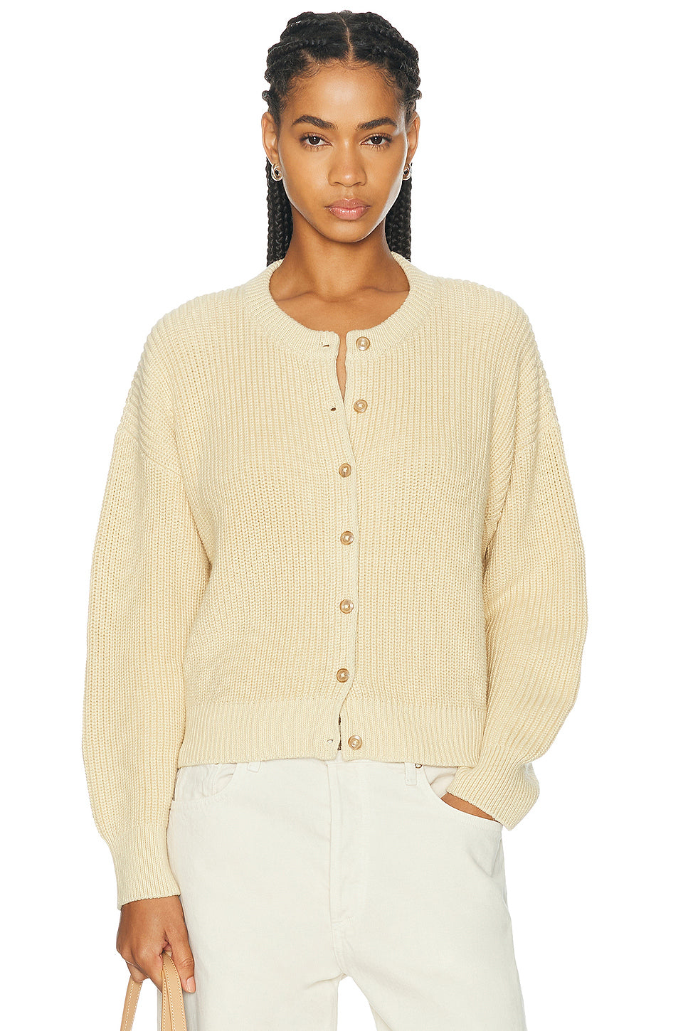 Cotton Hayes Crewneck Cardigan