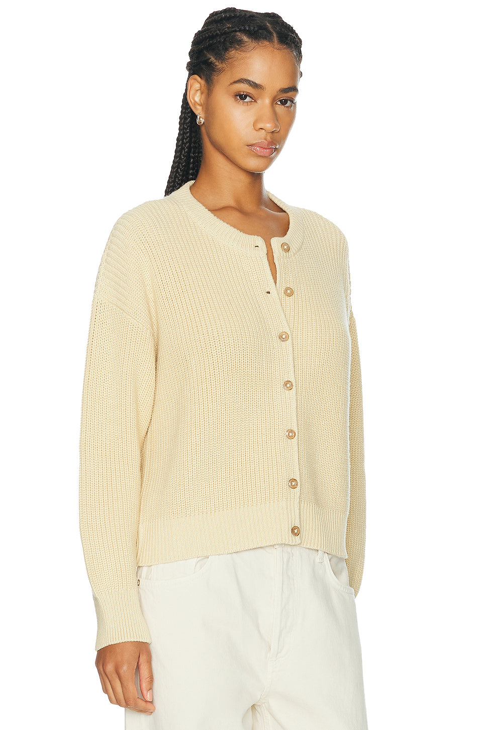 Cotton Hayes Crewneck Cardigan