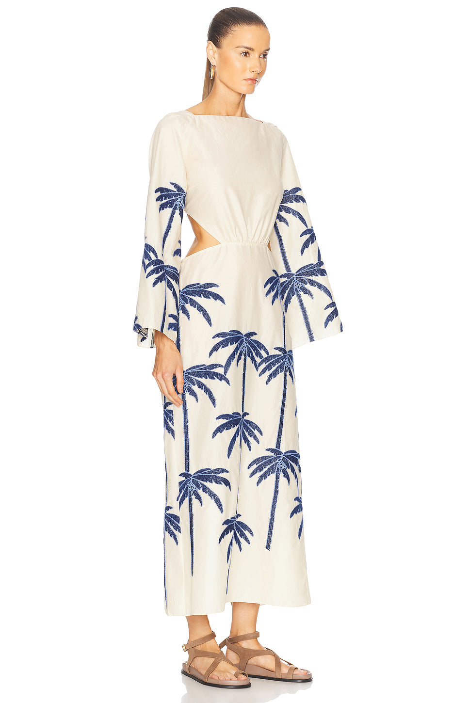 Embroidered Journey Ankle Dress