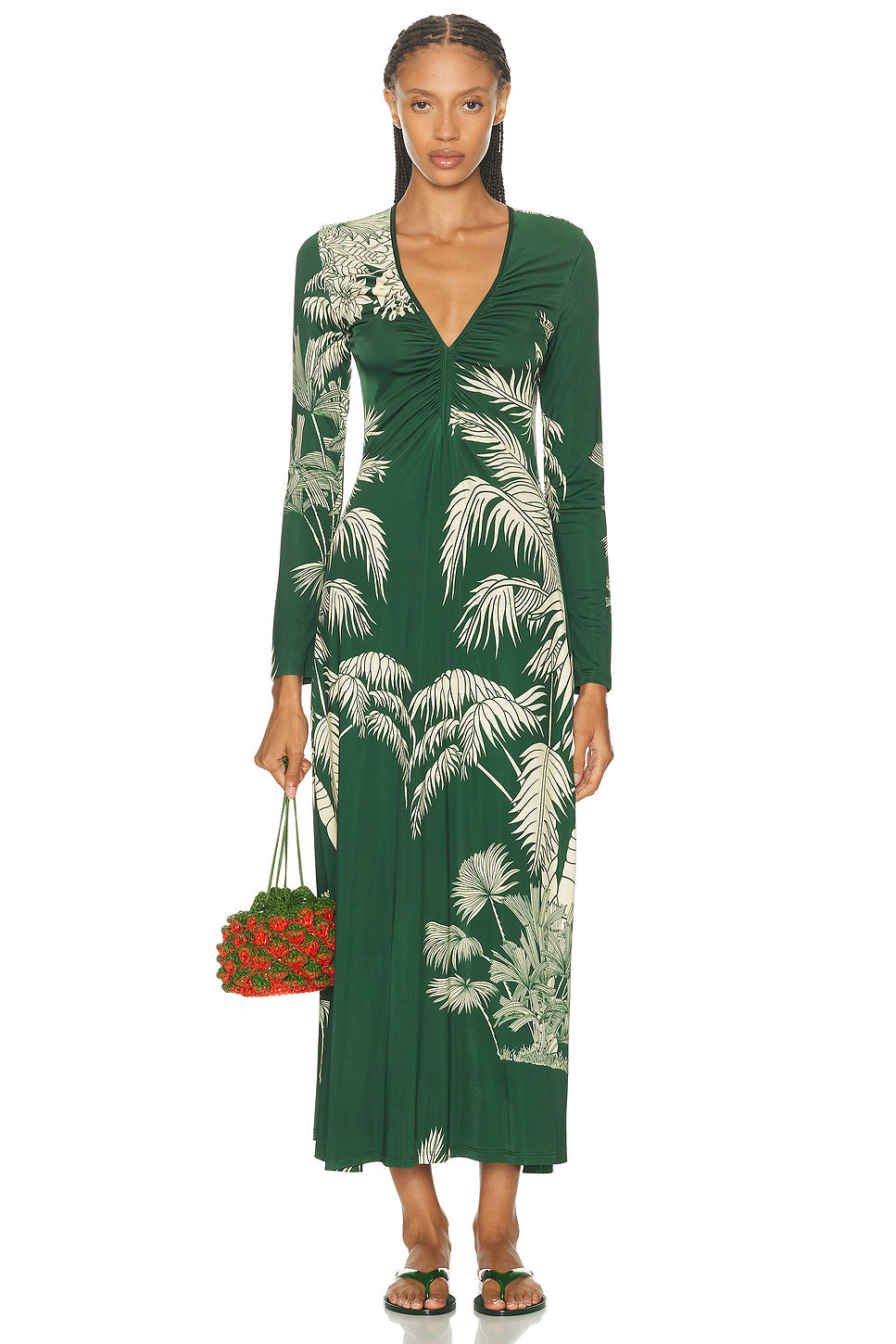 Alma Boradada Midi Dress