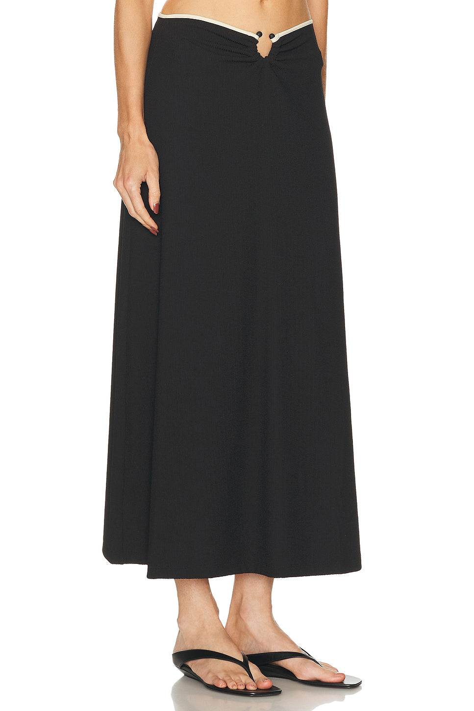 Crinkle Keel Midi Skirt