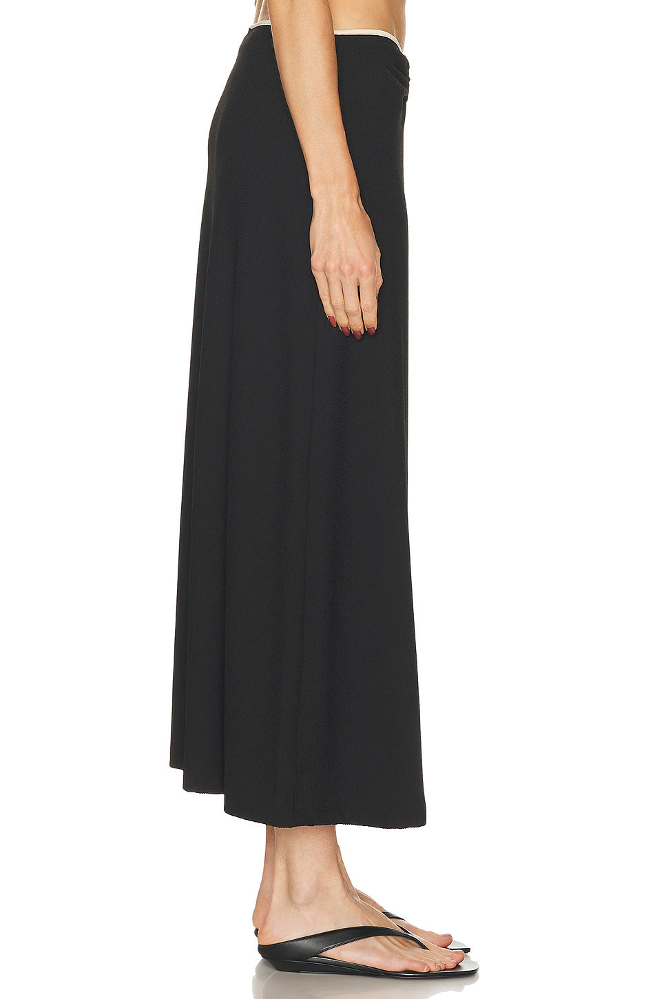 Crinkle Keel Midi Skirt