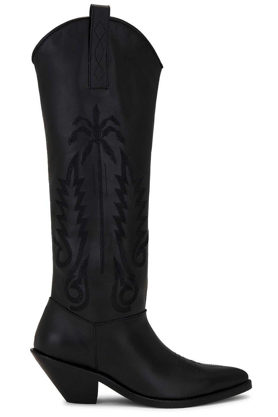 Black Journey To The East Leather Boots