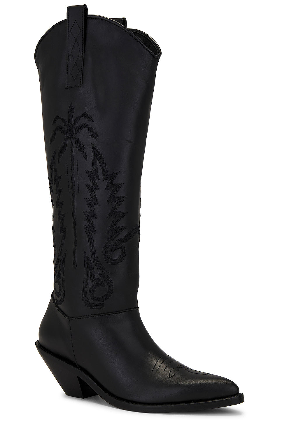 Black Journey To The East Leather Boots