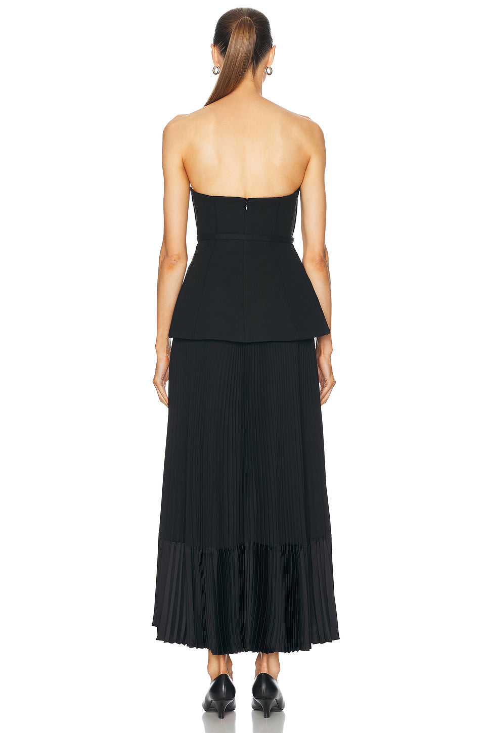 Prisca Belted Bustier Tea Length Dress