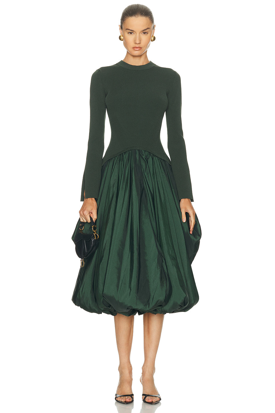 Kenlie Mock Neck Midi Dress