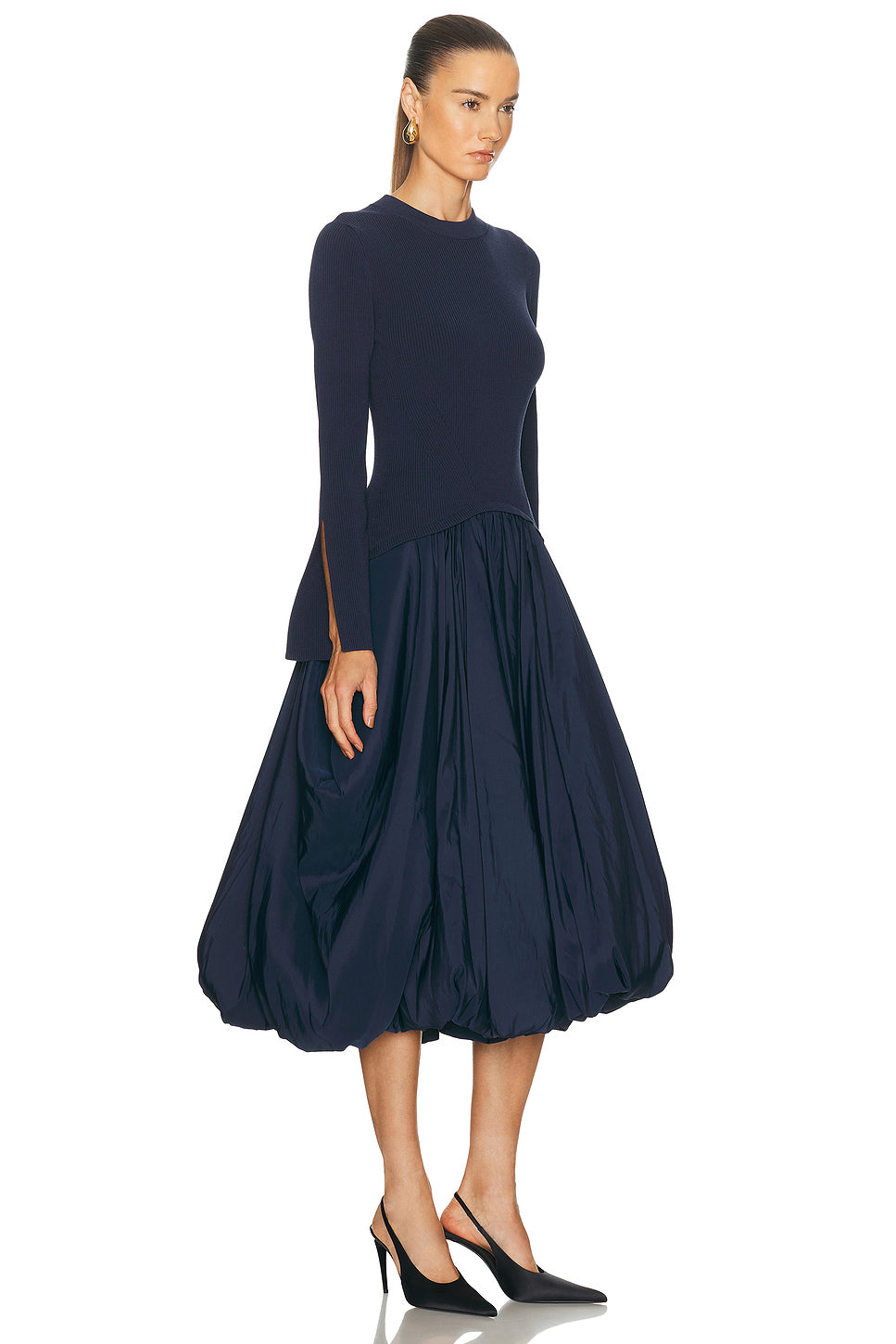 Kenlie Long Sleeve Neck Midi Dress