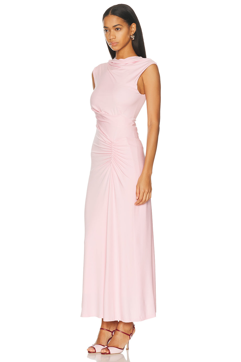Acacia Draped Jersey Midi Dress