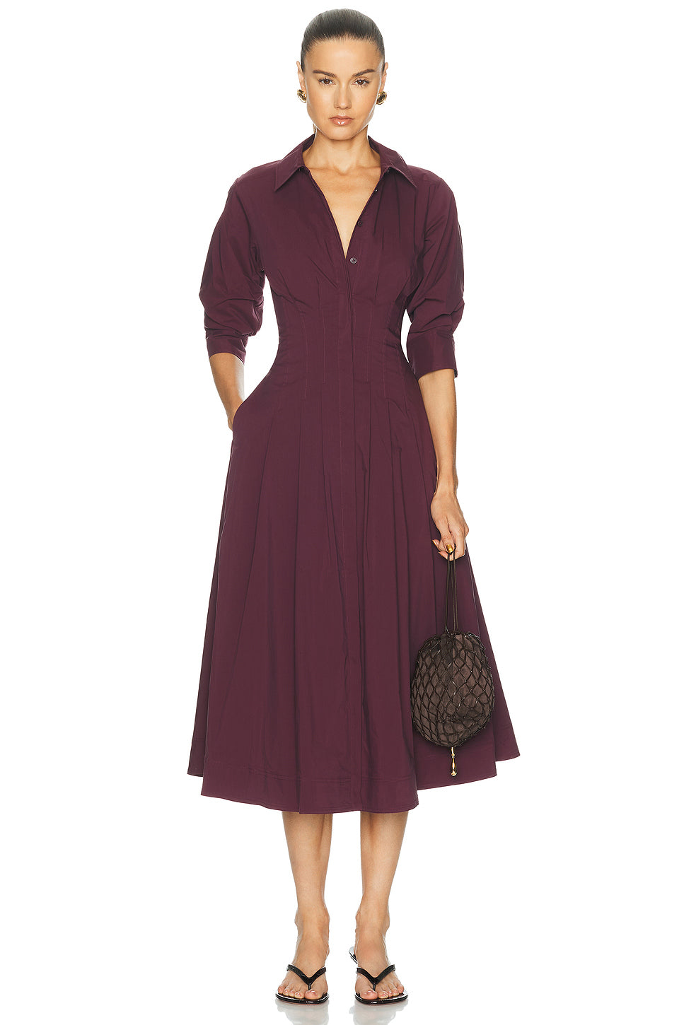 Jazz Pintuck Midi Dress