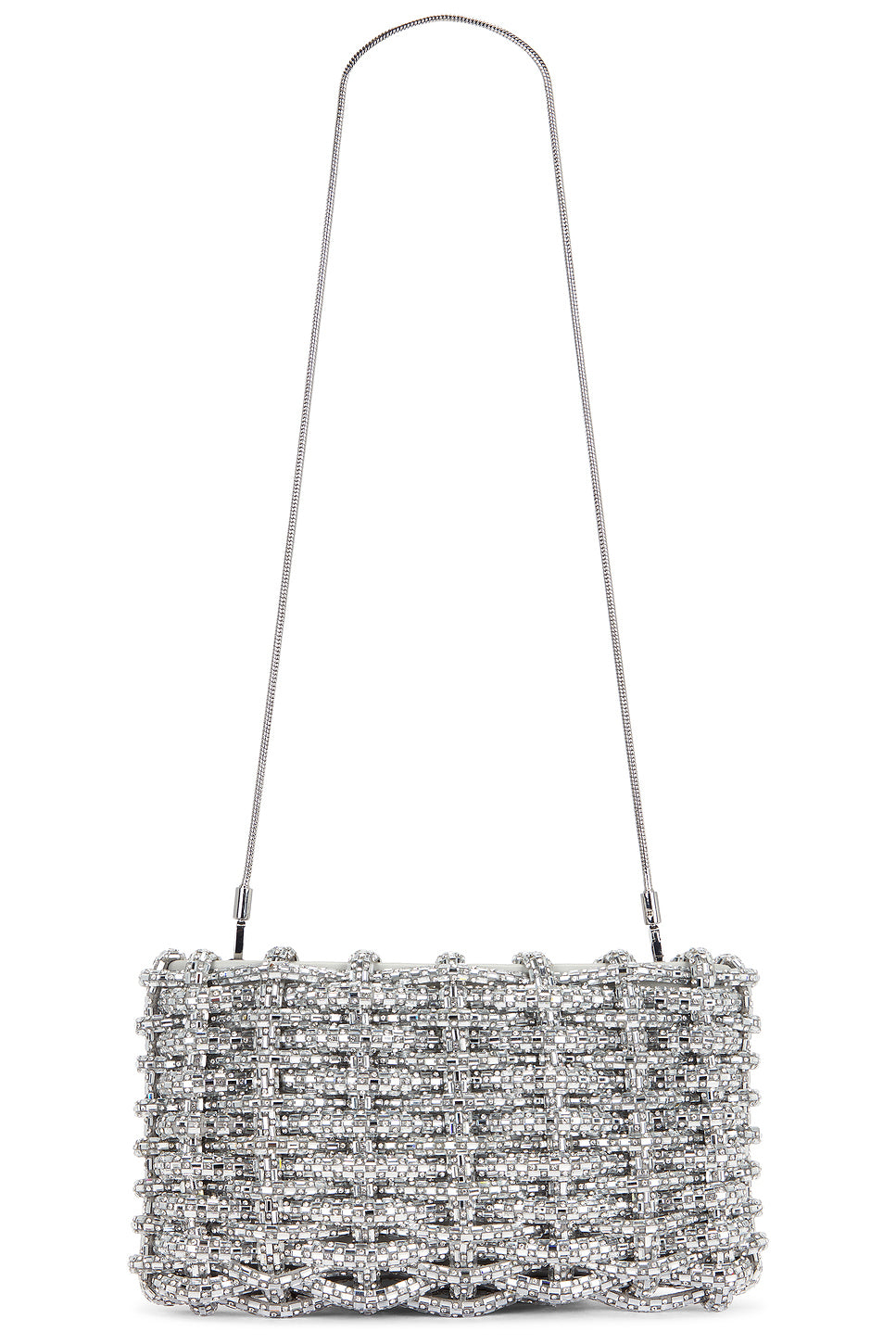 Morgan Woven Rhinestone Clutch