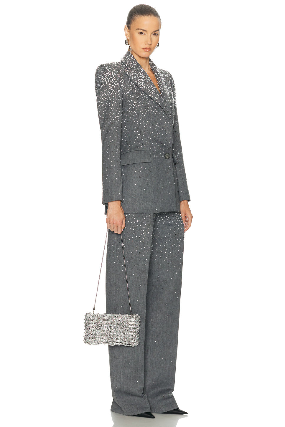 Morgan Woven Rhinestone Clutch