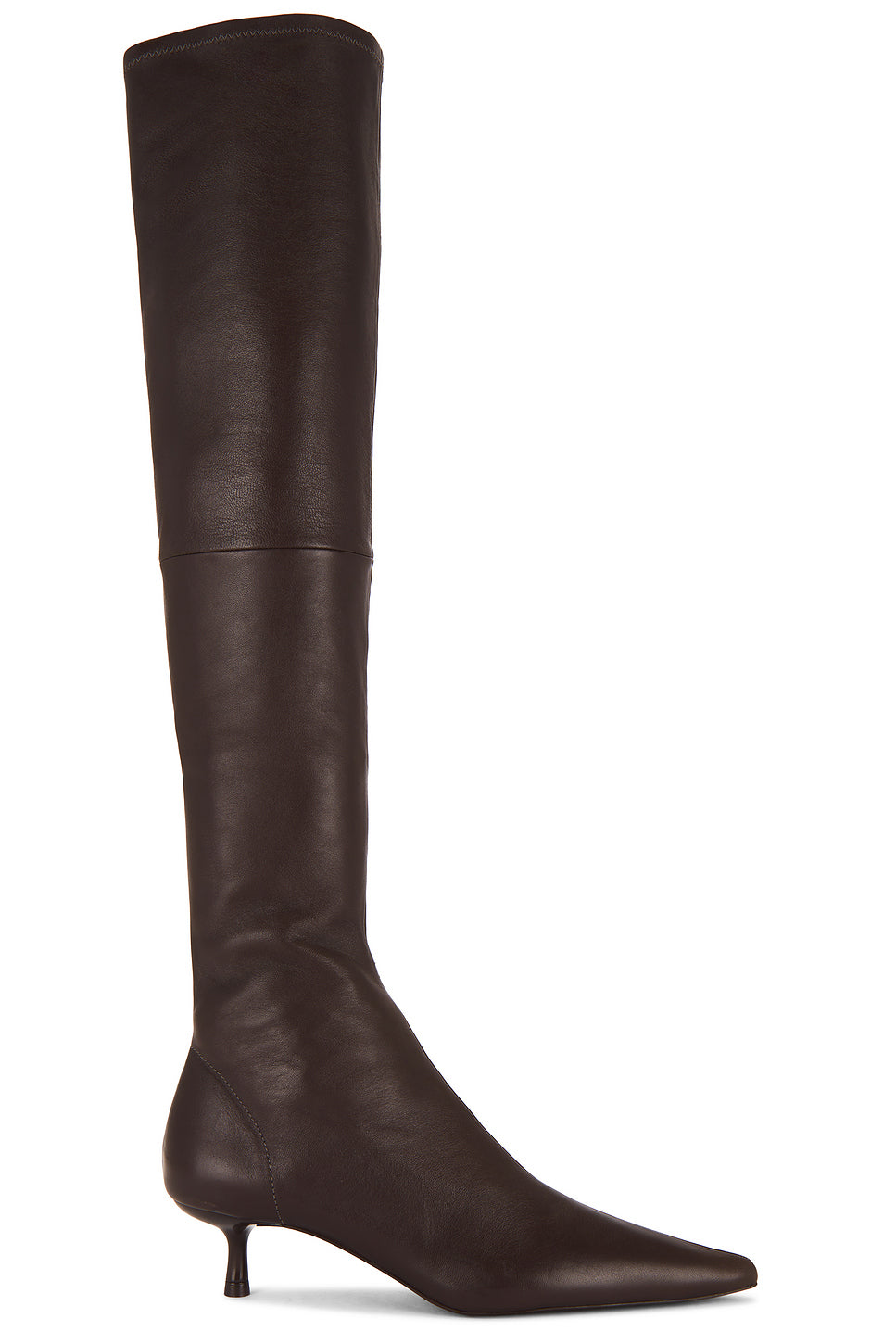 Joni Stretch Leather Over The Knee Boot