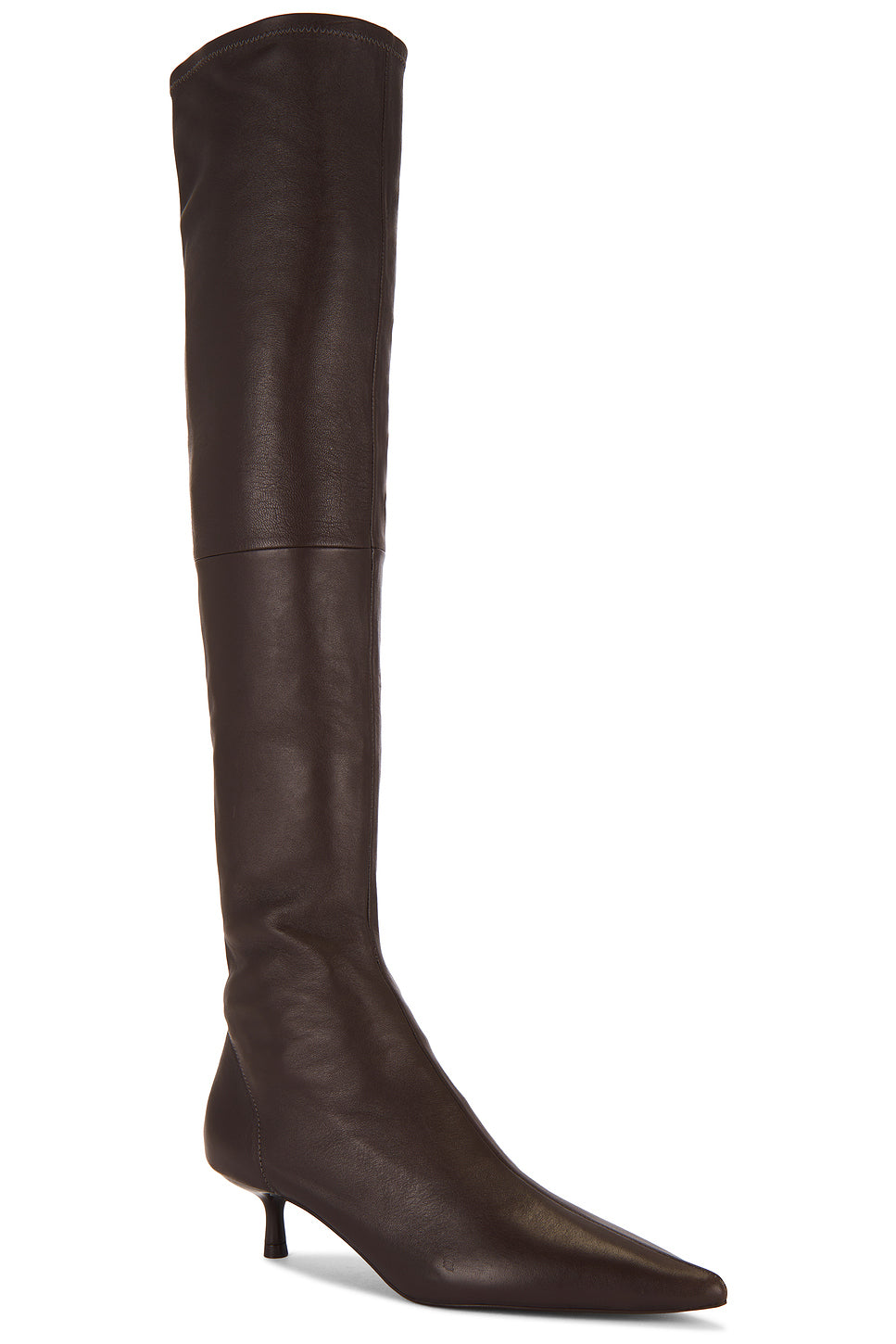 Joni Stretch Leather Over The Knee Boot