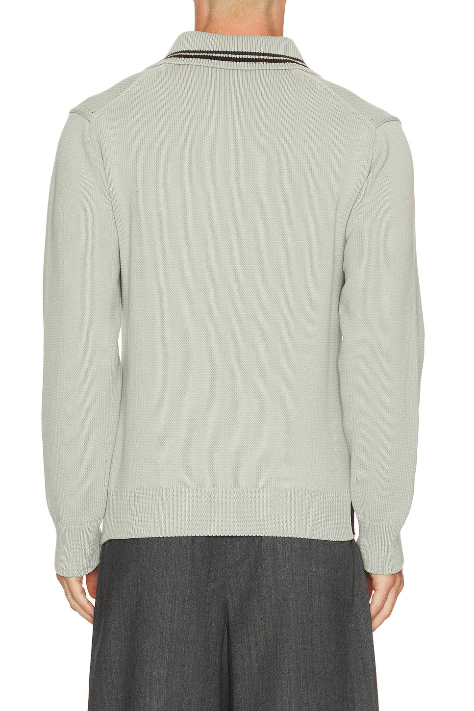 Wool Knit Collared Sweater