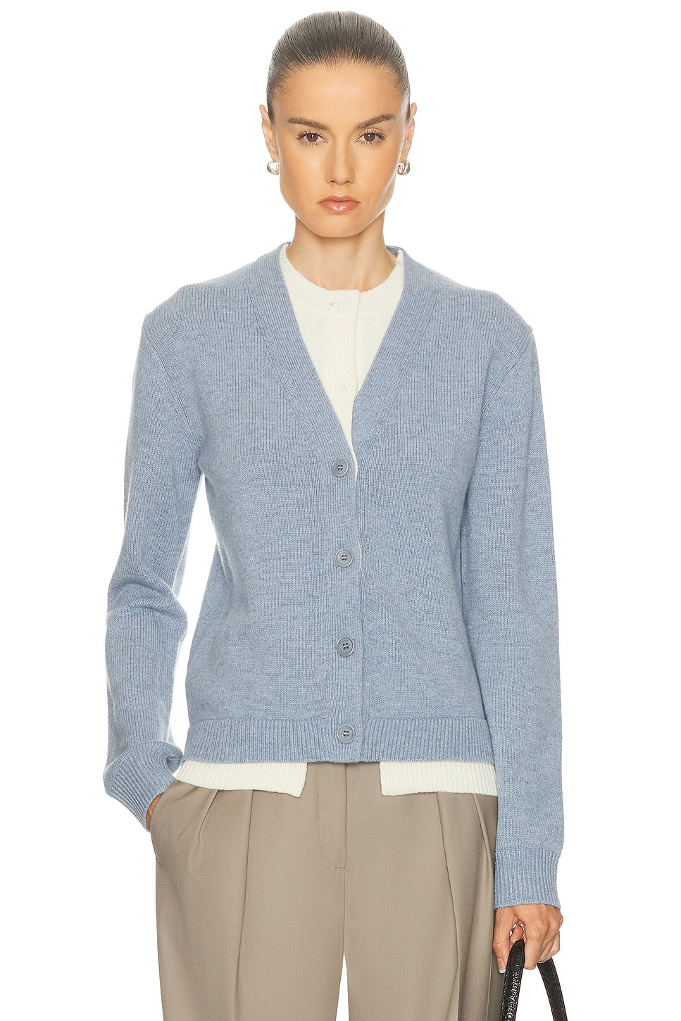 Contrast Layered Cardigan