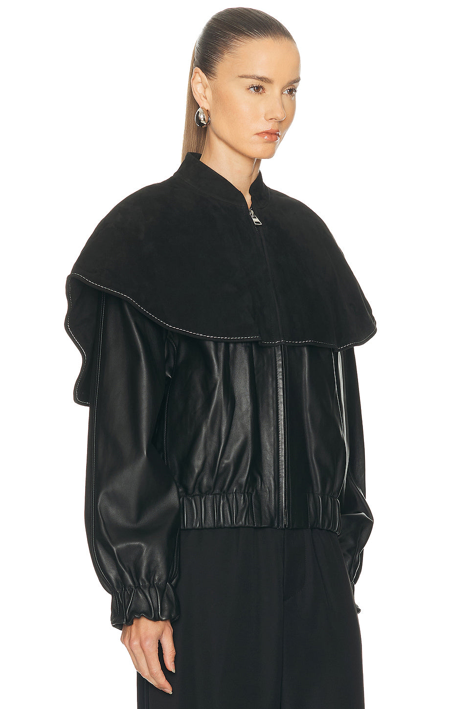 Oversized Collar Bomber Jacket