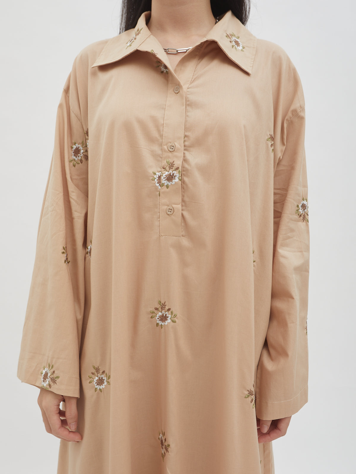 Iora Embroidery Shirt Dress