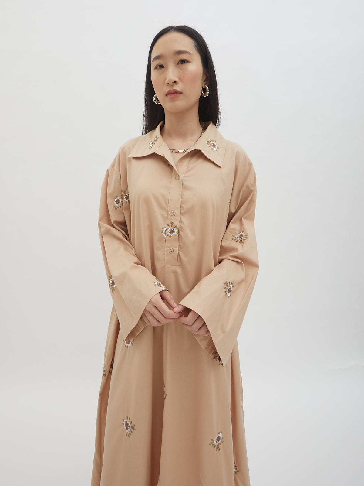 Iora Embroidery Shirt Dress