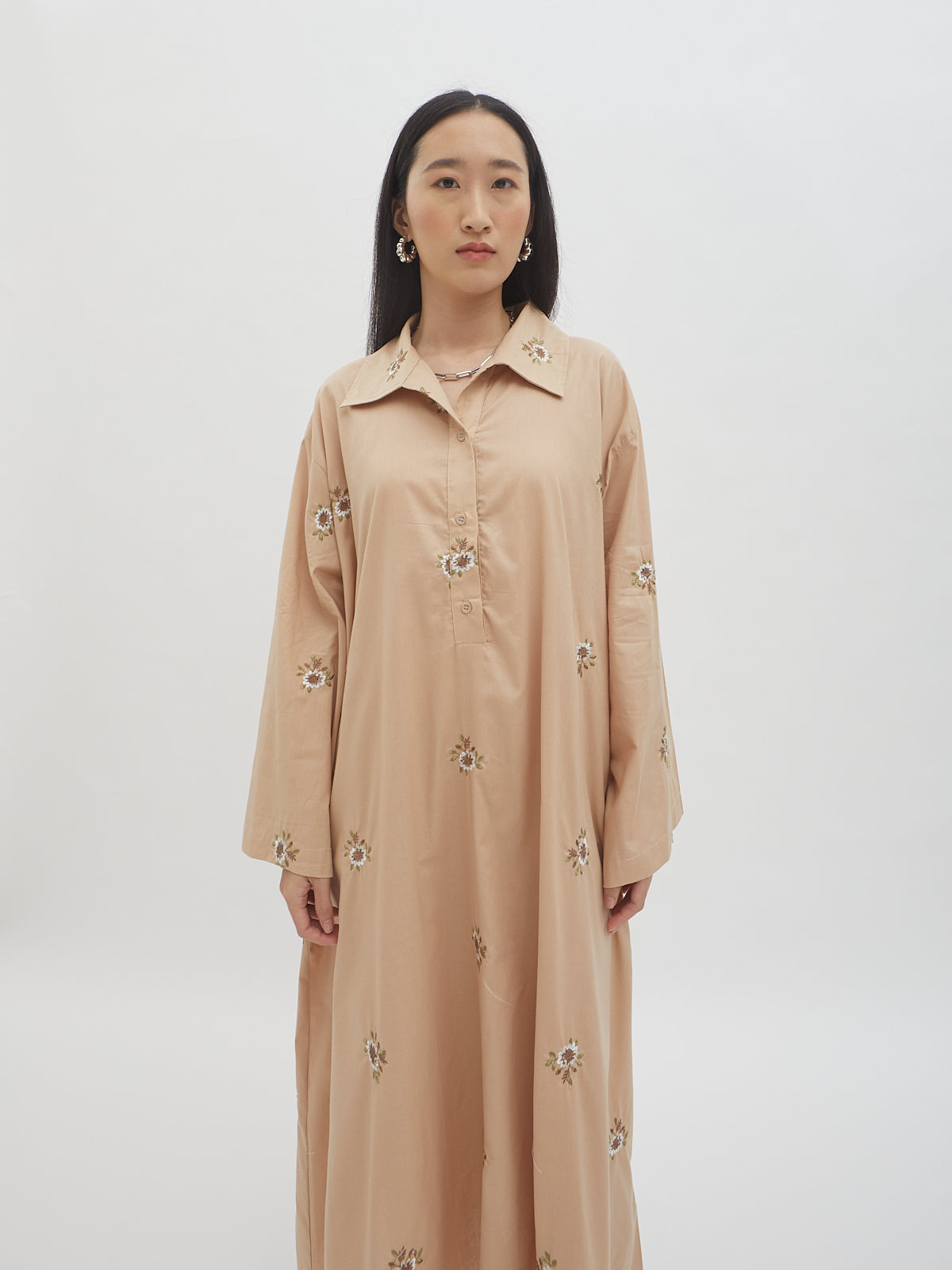 Iora Embroidery Shirt Dress