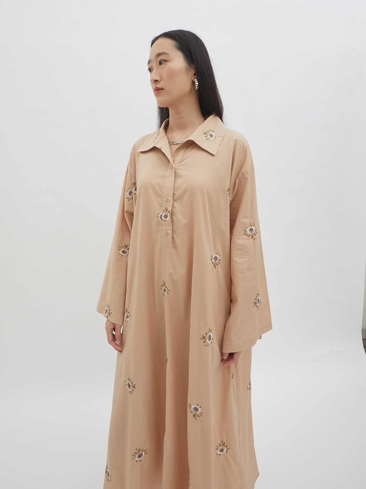 Iora Embroidery Shirt Dress