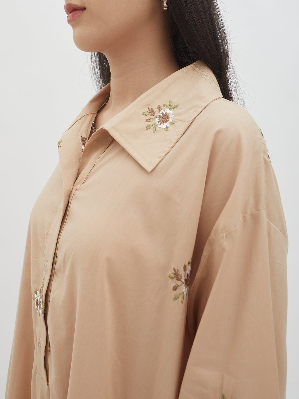 Iora Embroidery Shirt Dress