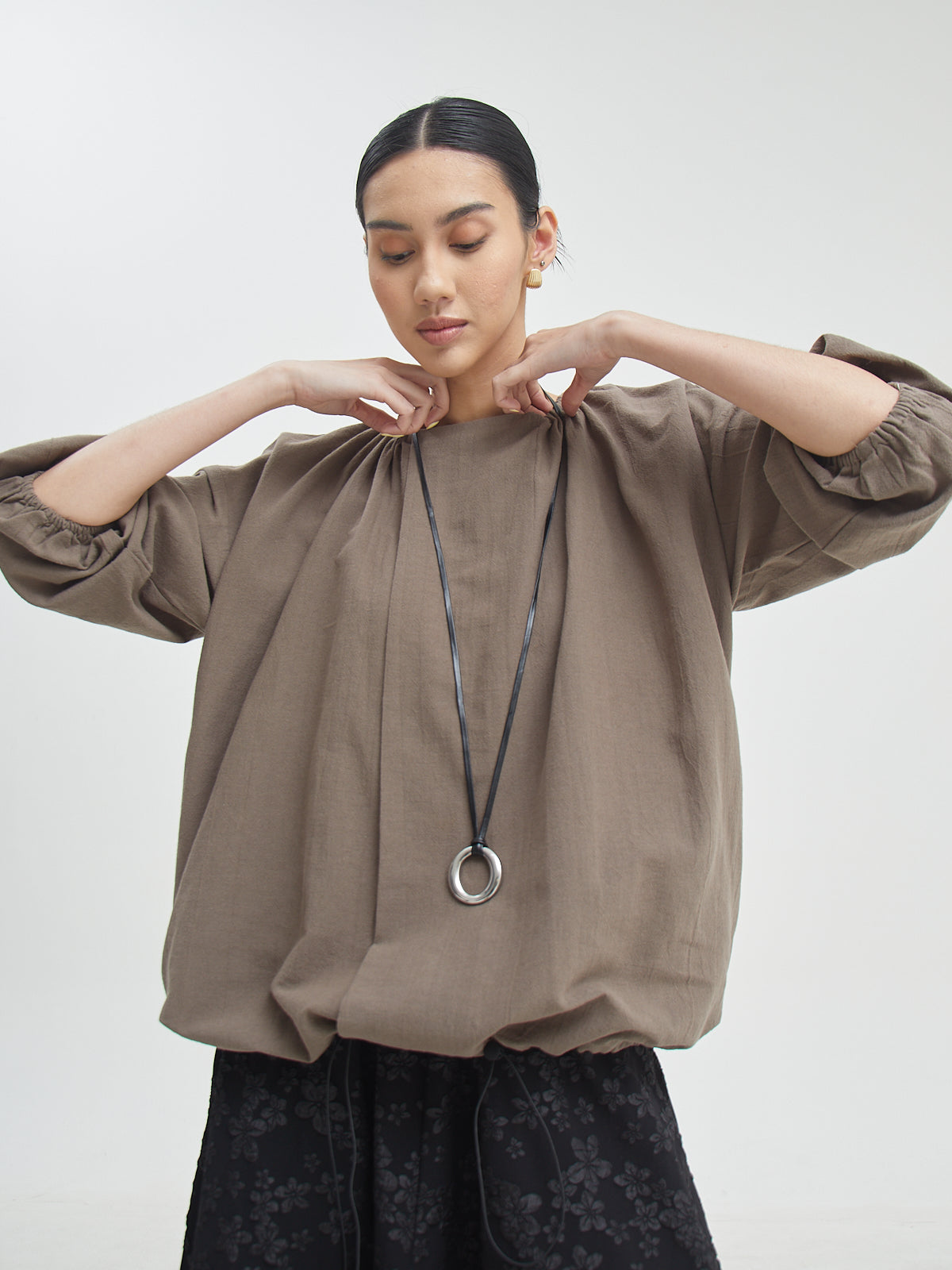 Nadine Drawstring Blouse