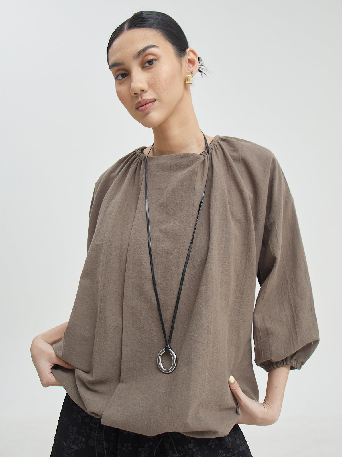 Nadine Drawstring Blouse