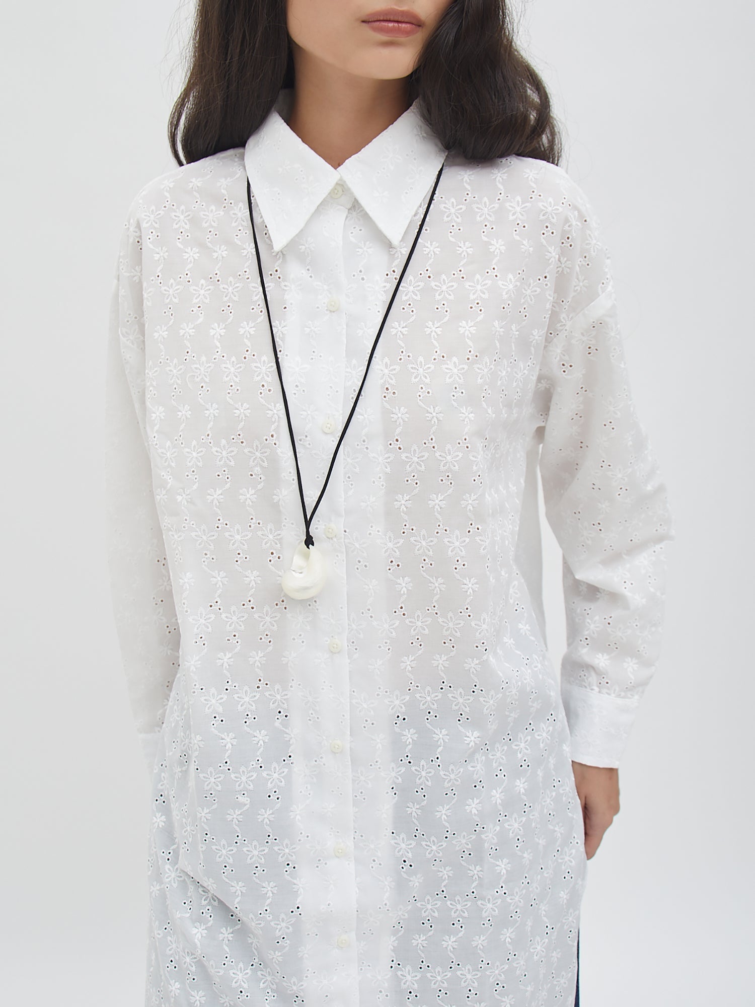 Zakia Embroidery Shirt Dress