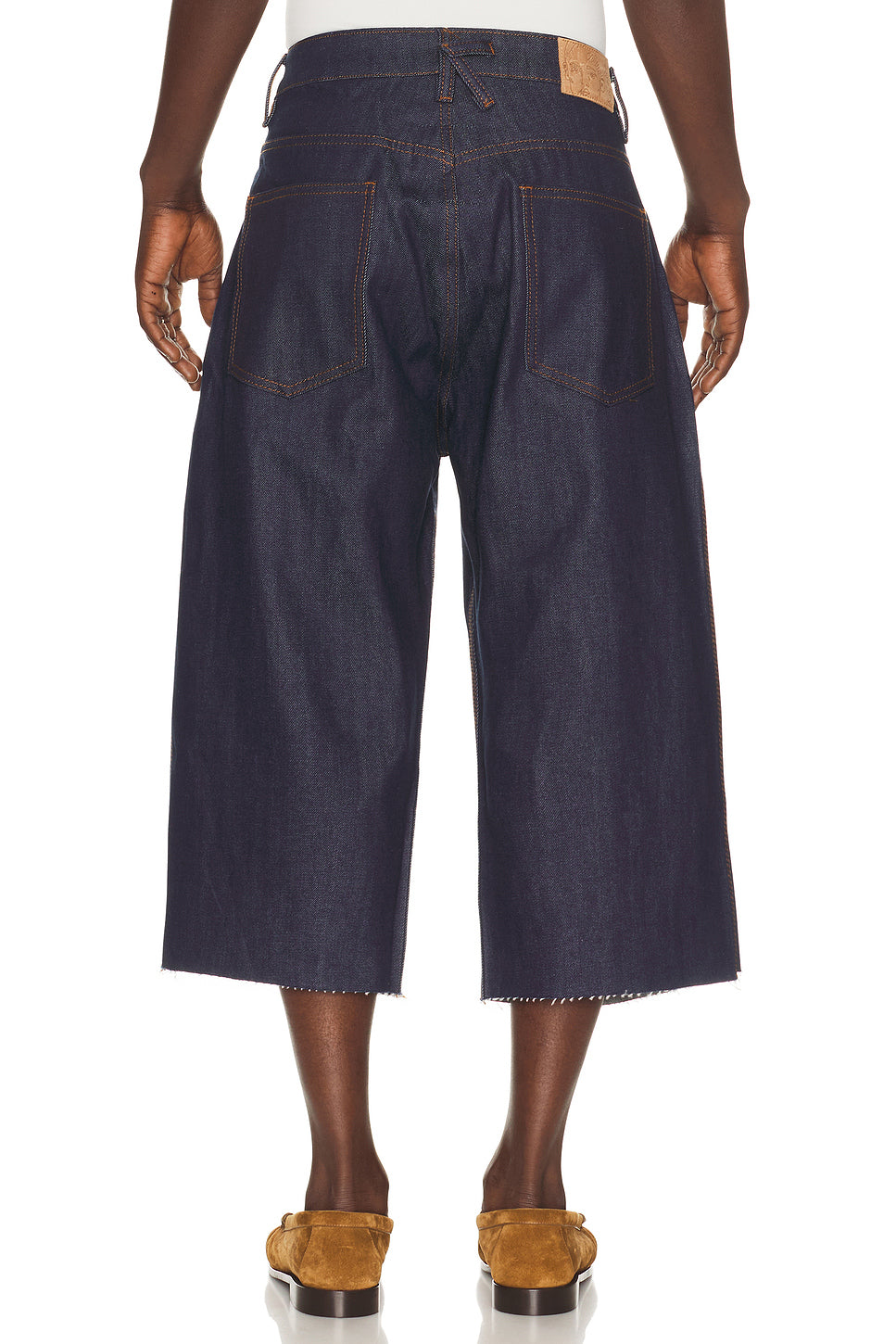 Studded Face Plated Long Shorts