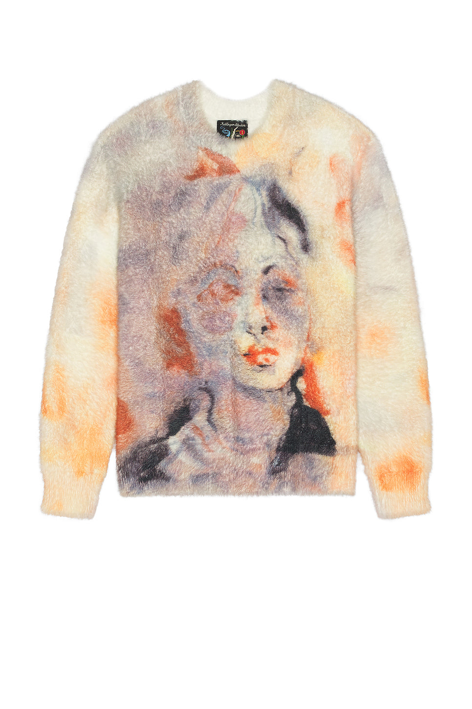 Watercolor Face Mohair Sweater