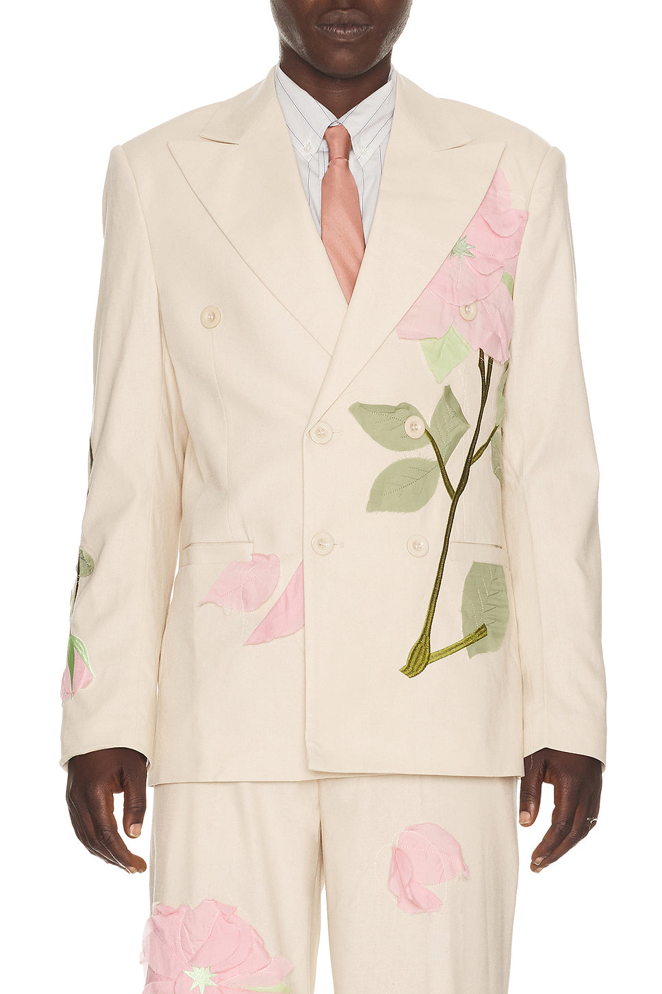 Flower Applique Suit Blazer