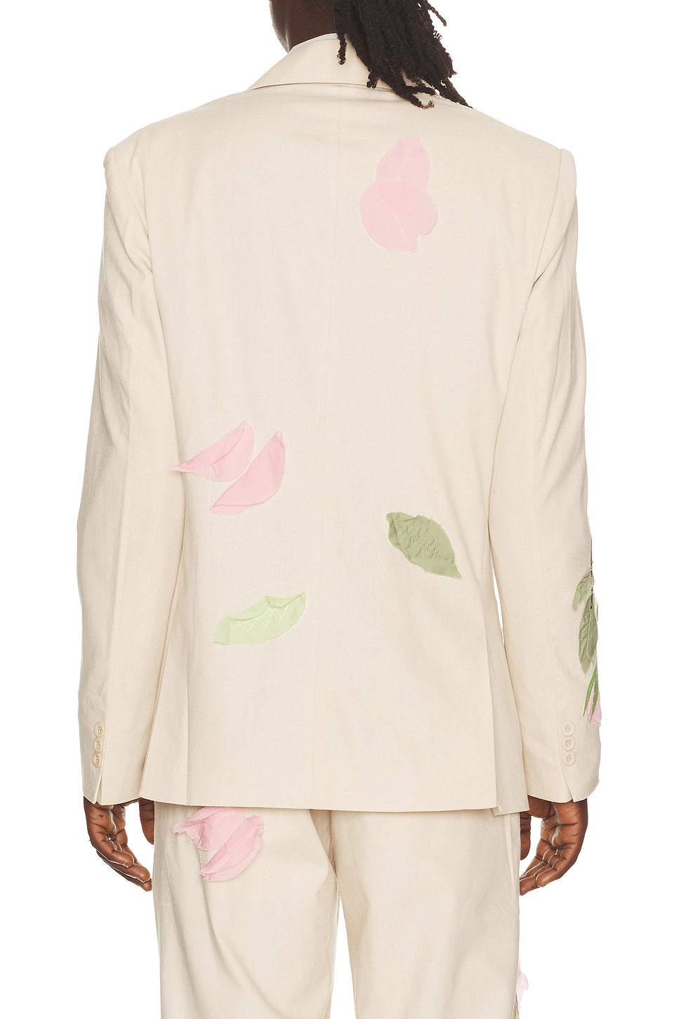 Flower Applique Suit Blazer
