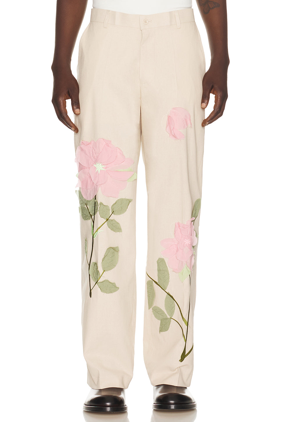 Flower Applique Suit Trouser