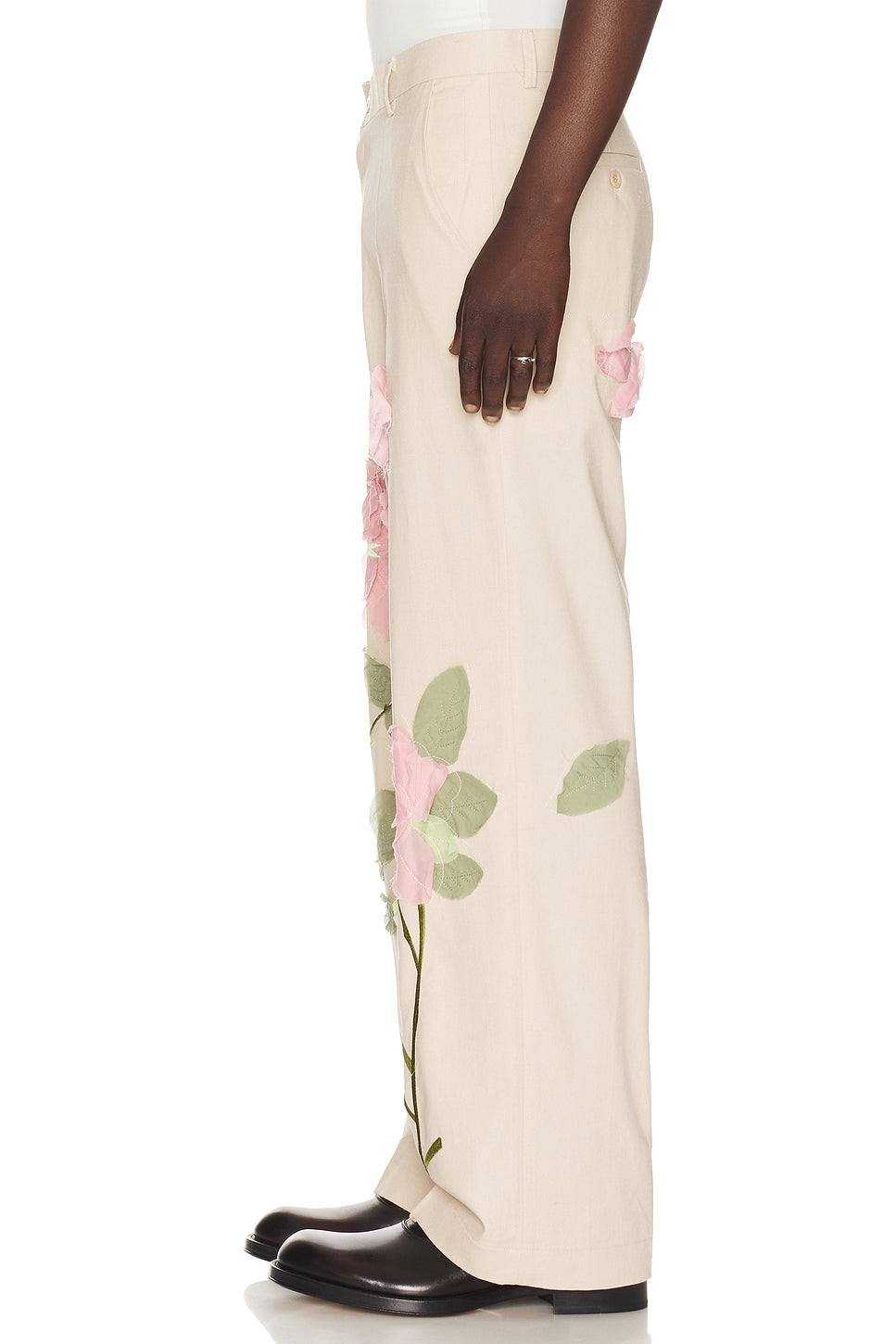 Flower Applique Suit Trouser