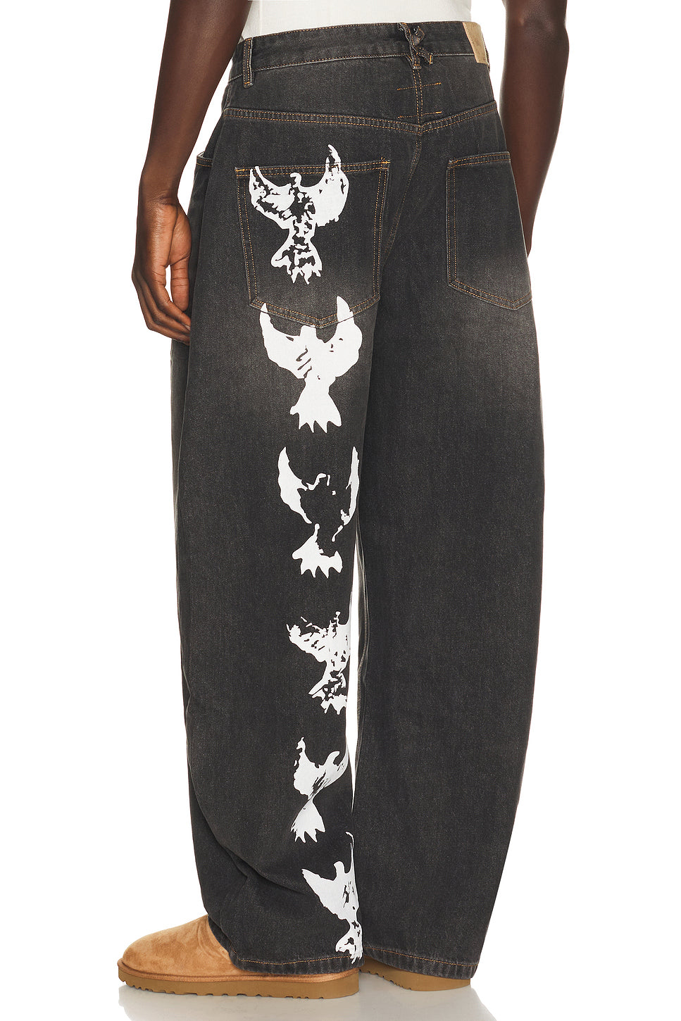 Dove Printed Barrel Pant
