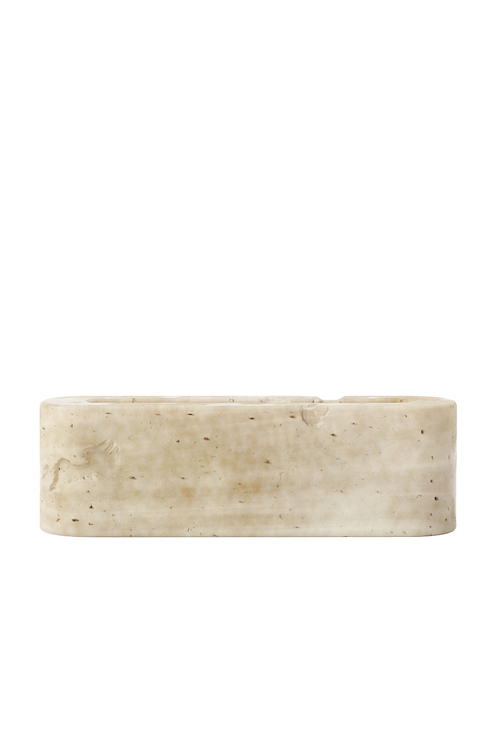 Italian Travertine Stone Tongue Scraper Holder