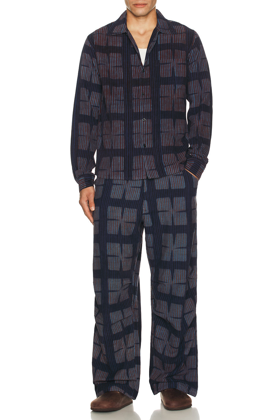 Chintan Block Print Boxy Fit Long Sleeve Shirt