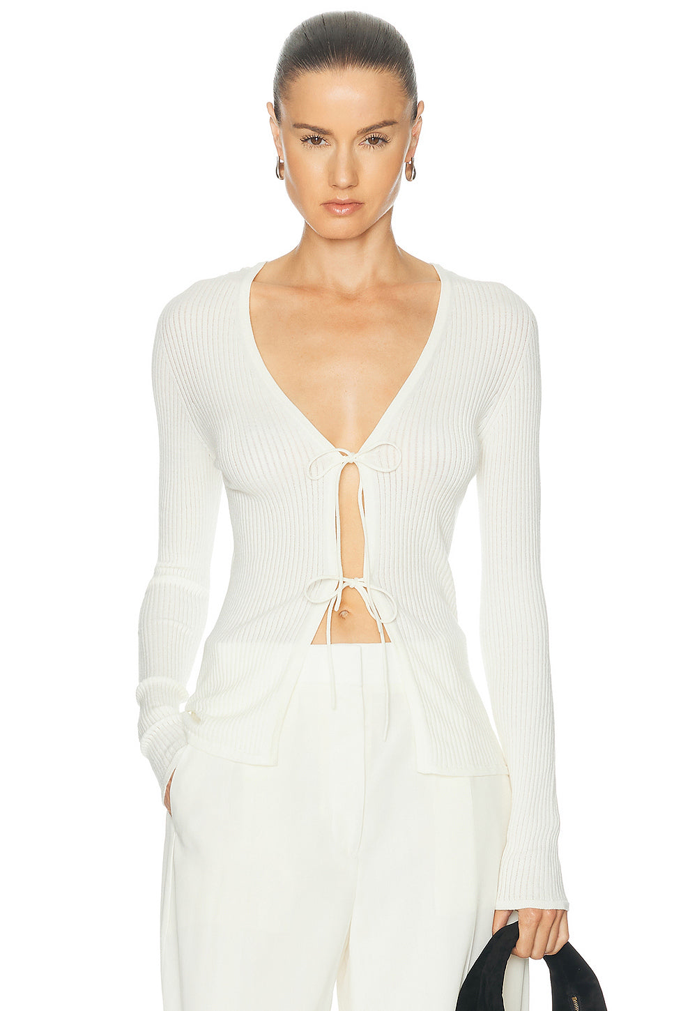 Rib Knit Long Sleeve Cardigan