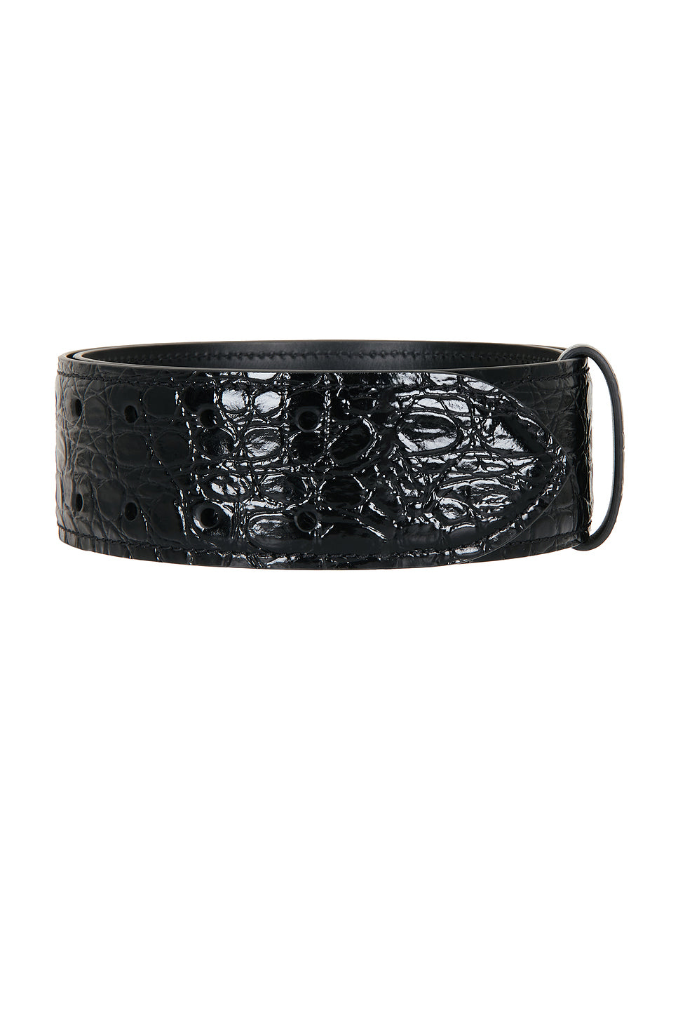 Theo Embossed Croc Waist Belt