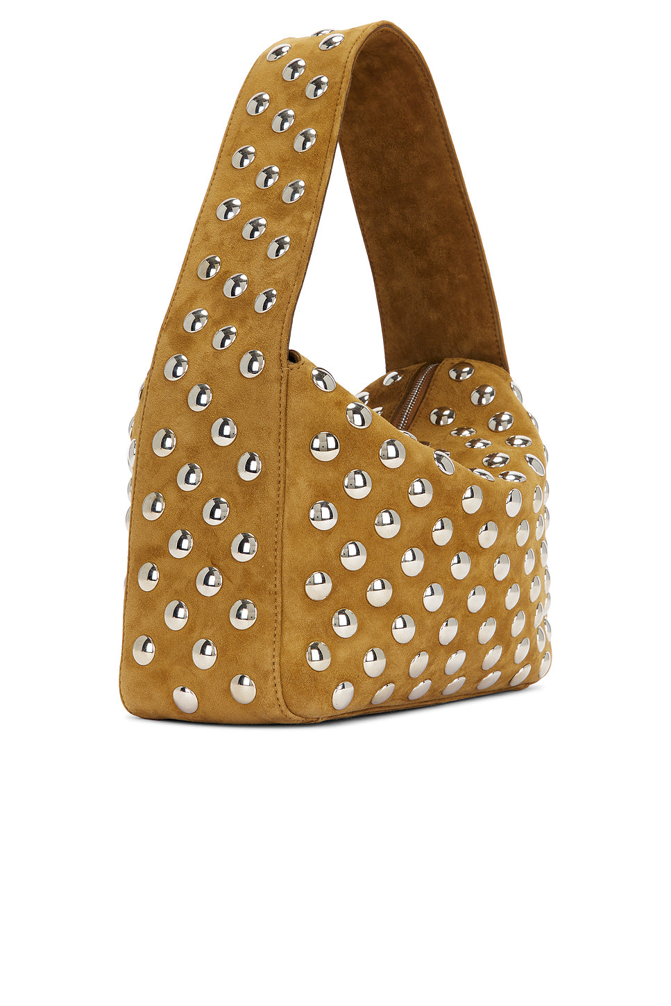 Elena Suede Studded Shoulder Bag