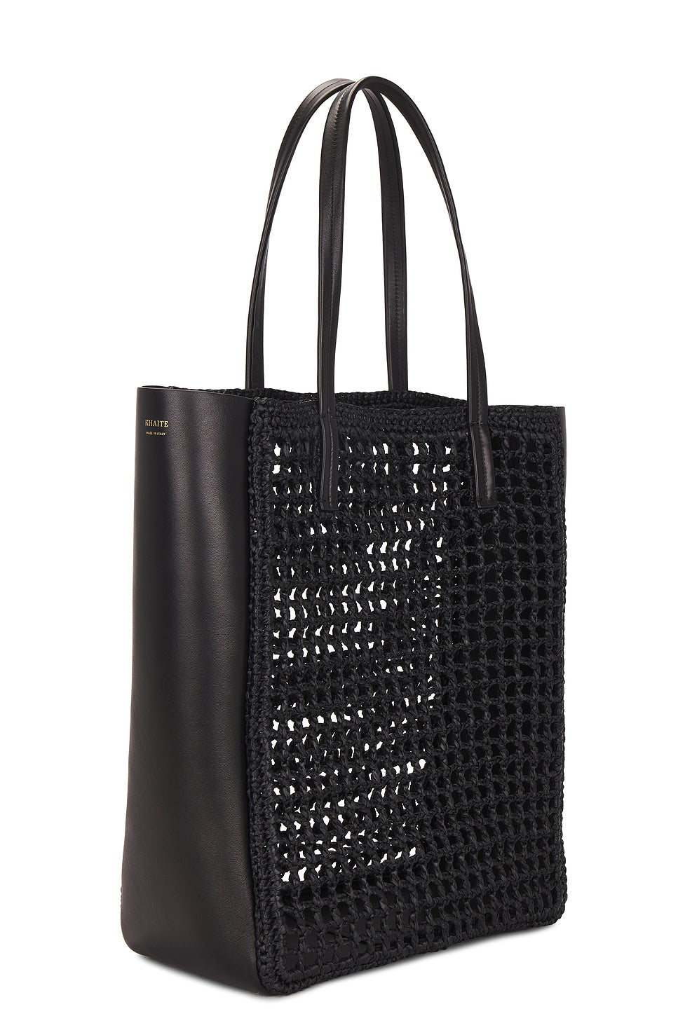 Zoe Patchwork Raffia Tote Bag