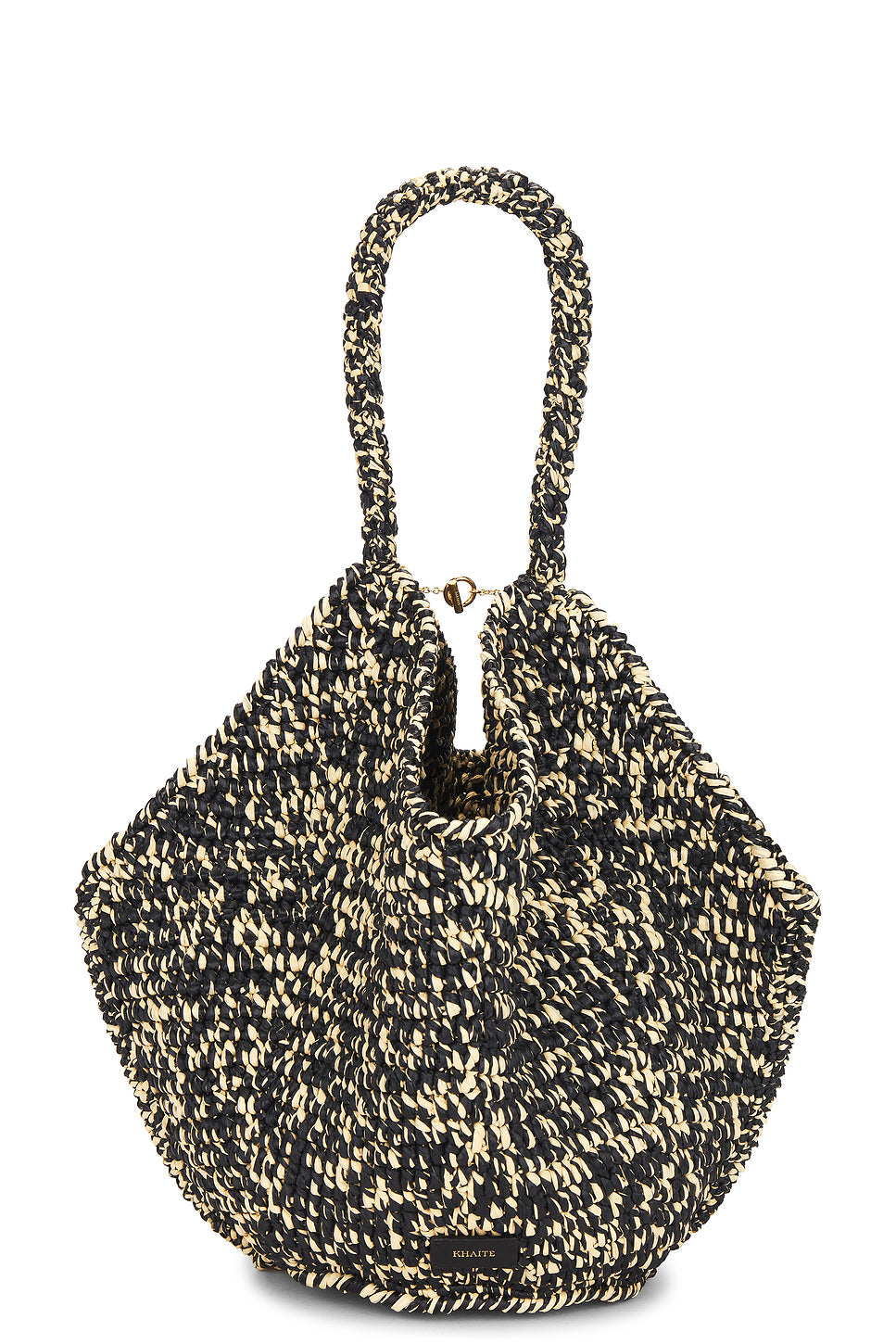Lotus Medium Raffia Tote Bag