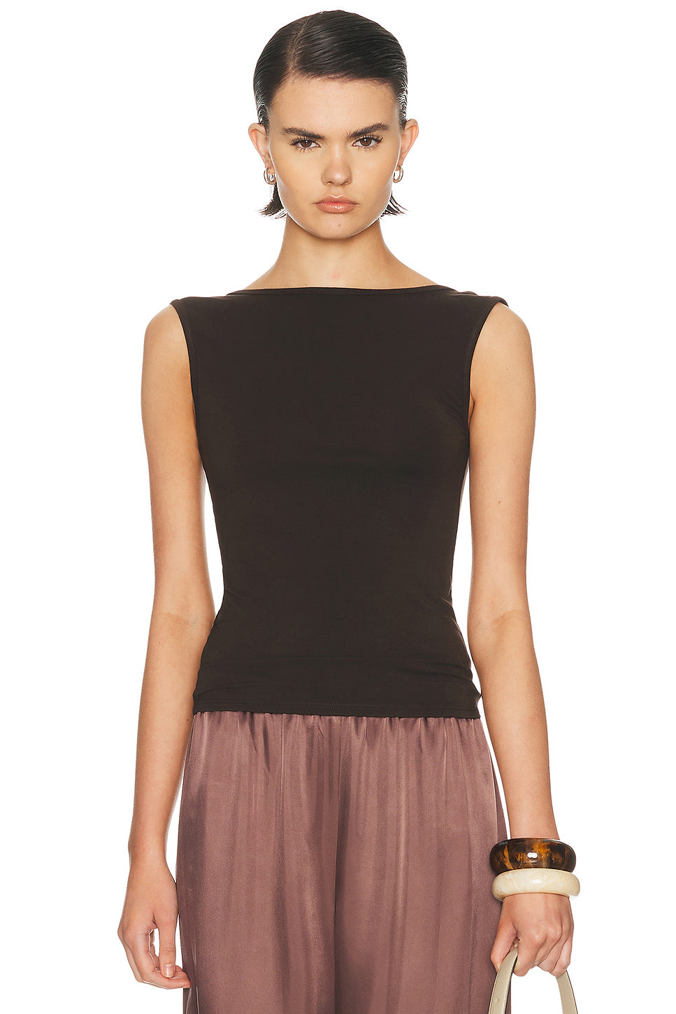 Bateau Sleeveless Top