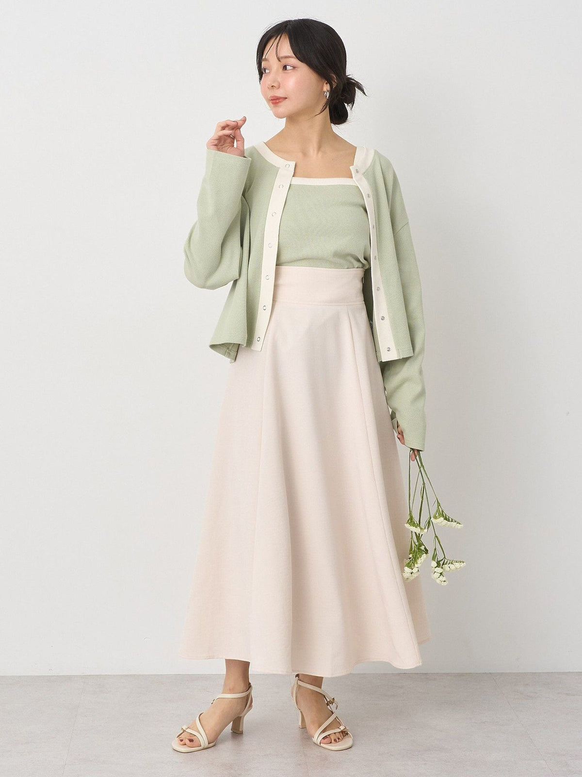 Kanzan Ribbed Cardigan Set