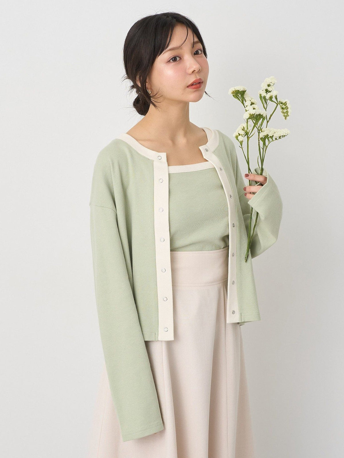 Kanzan Ribbed Cardigan Set