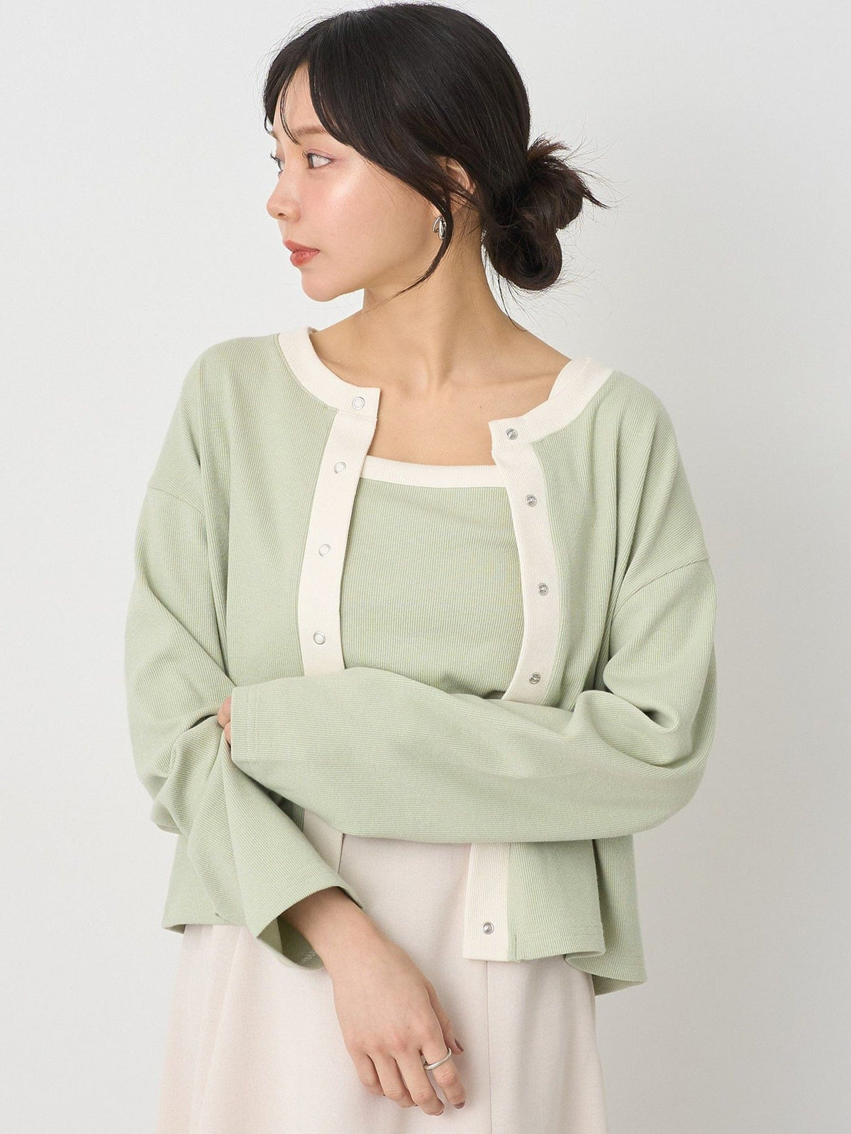 Kanzan Ribbed Cardigan Set