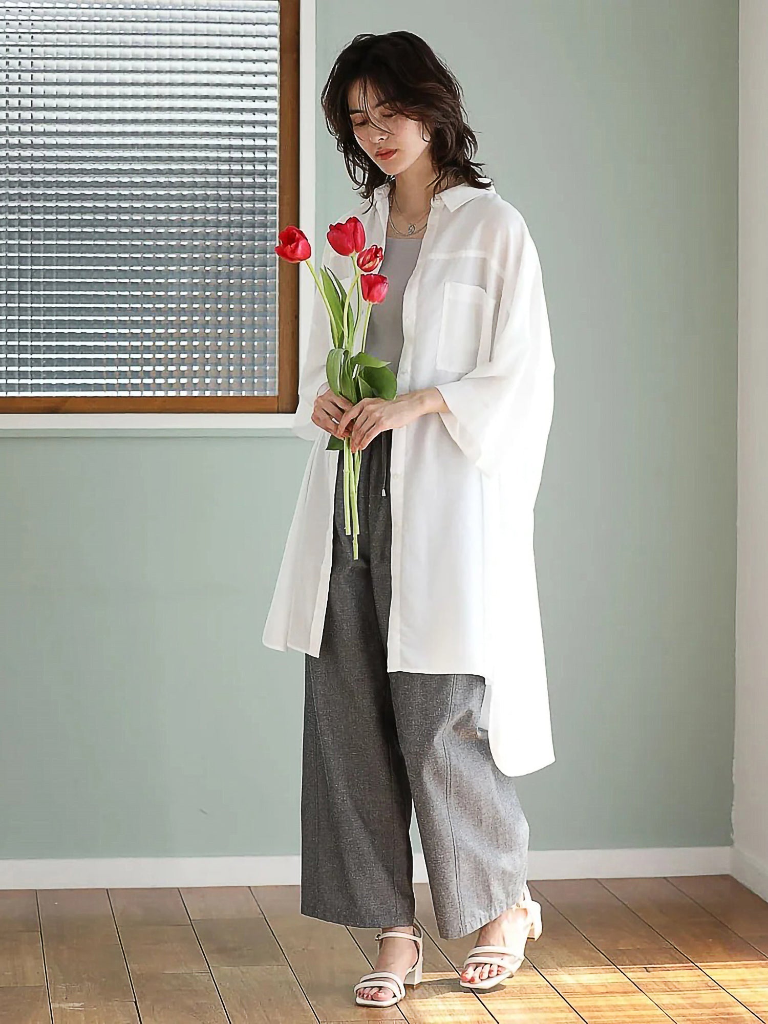 Kasumisou Midi Shirt Dress