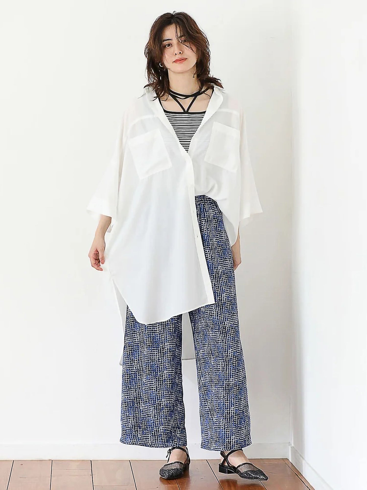 Kasumisou Midi Shirt Dress