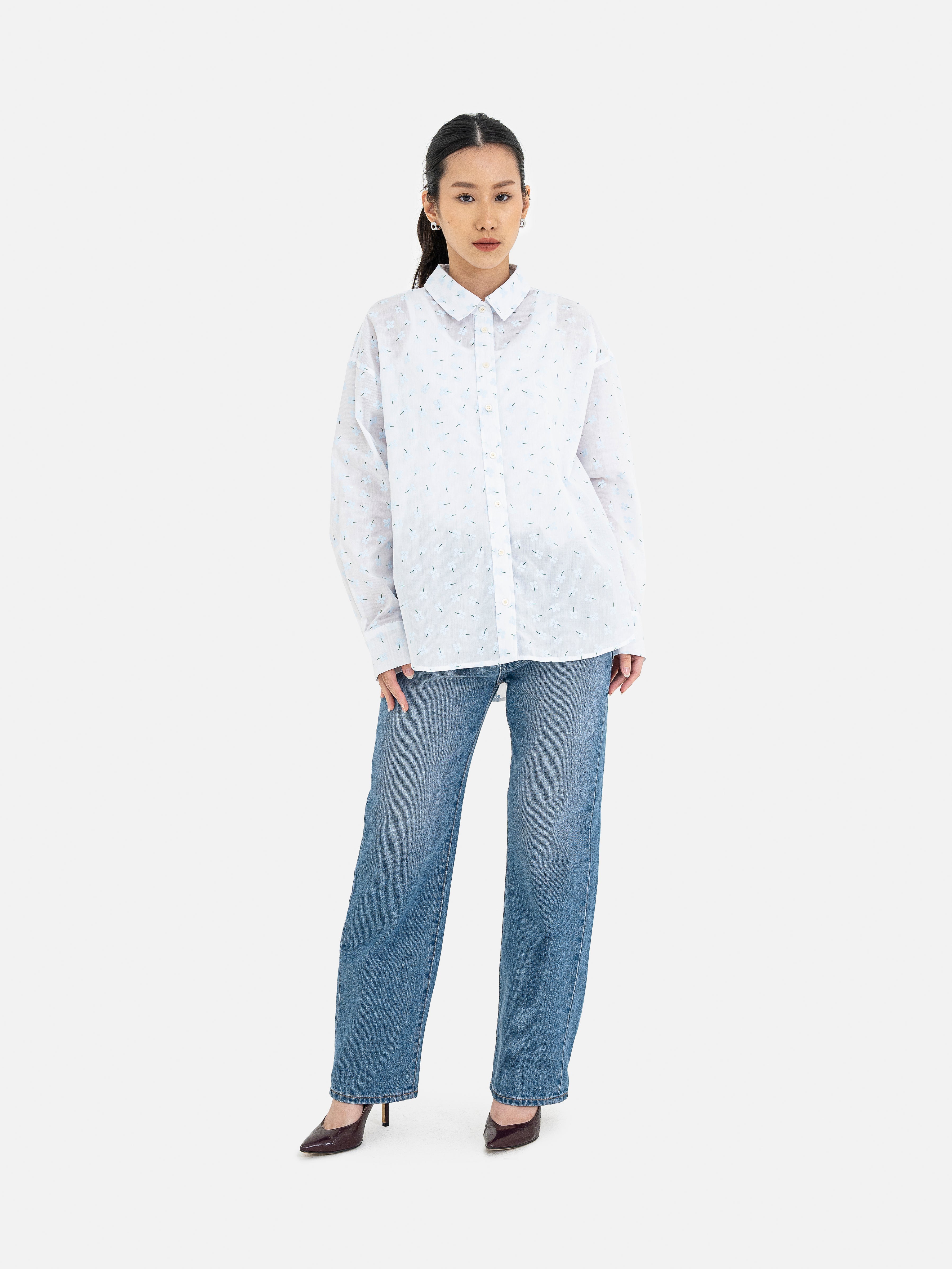 Kazuha Flower Print Shirt